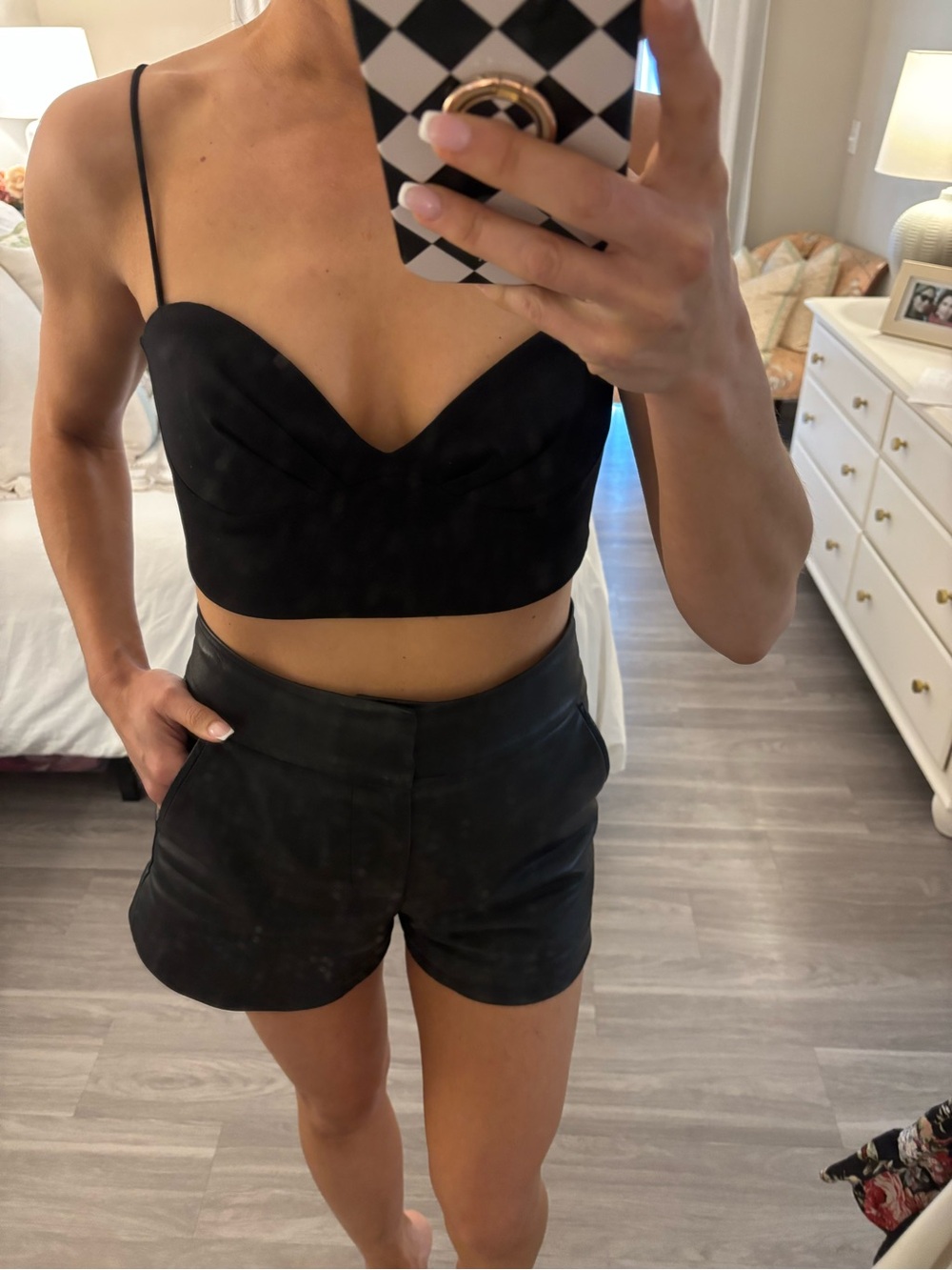 🖤 Zara Black Bustier Crop Top